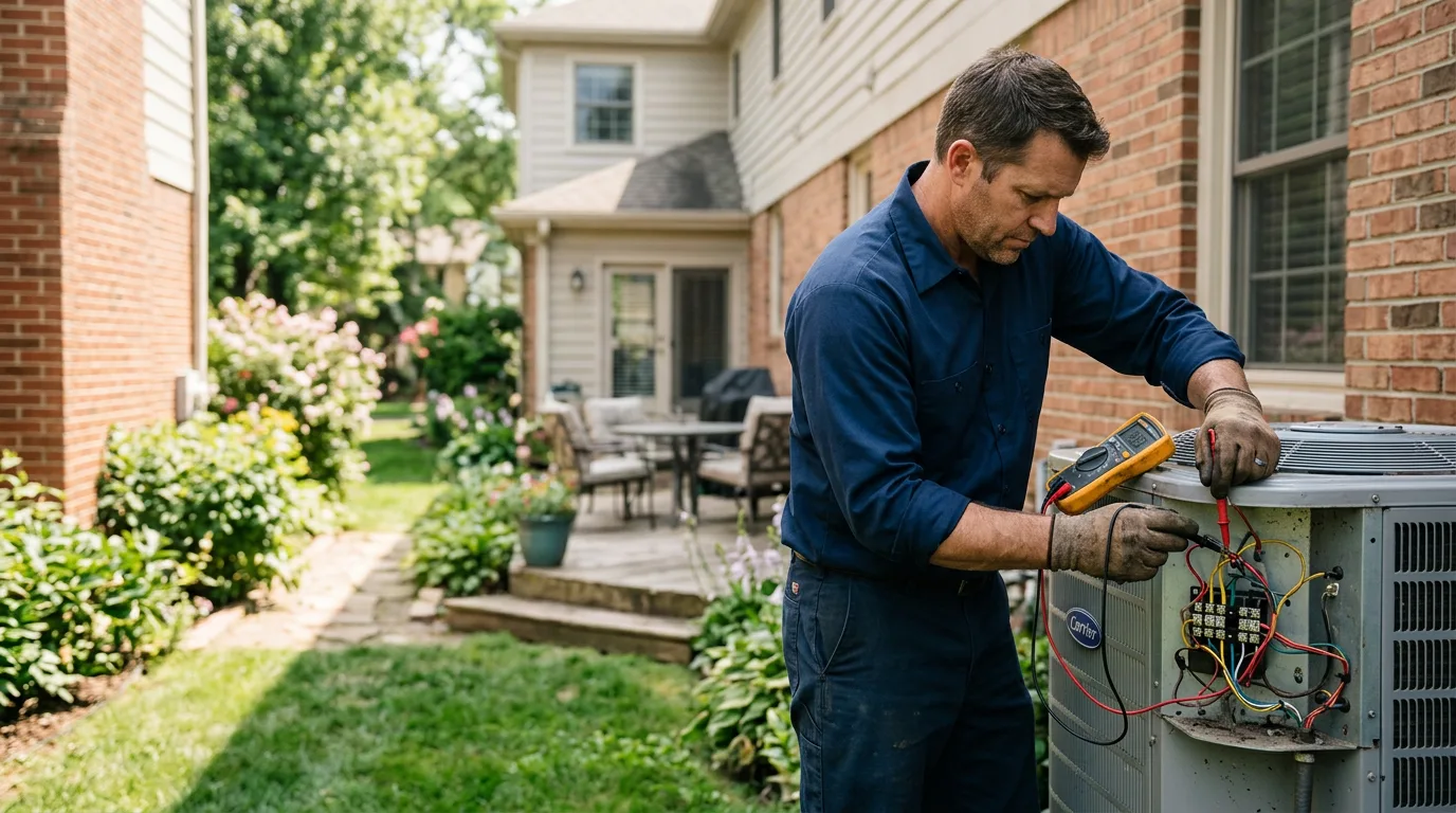 HVAC technician working near Falcon, NC